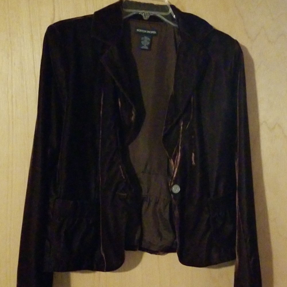 BOSTON PROPER VELVET BLAZER